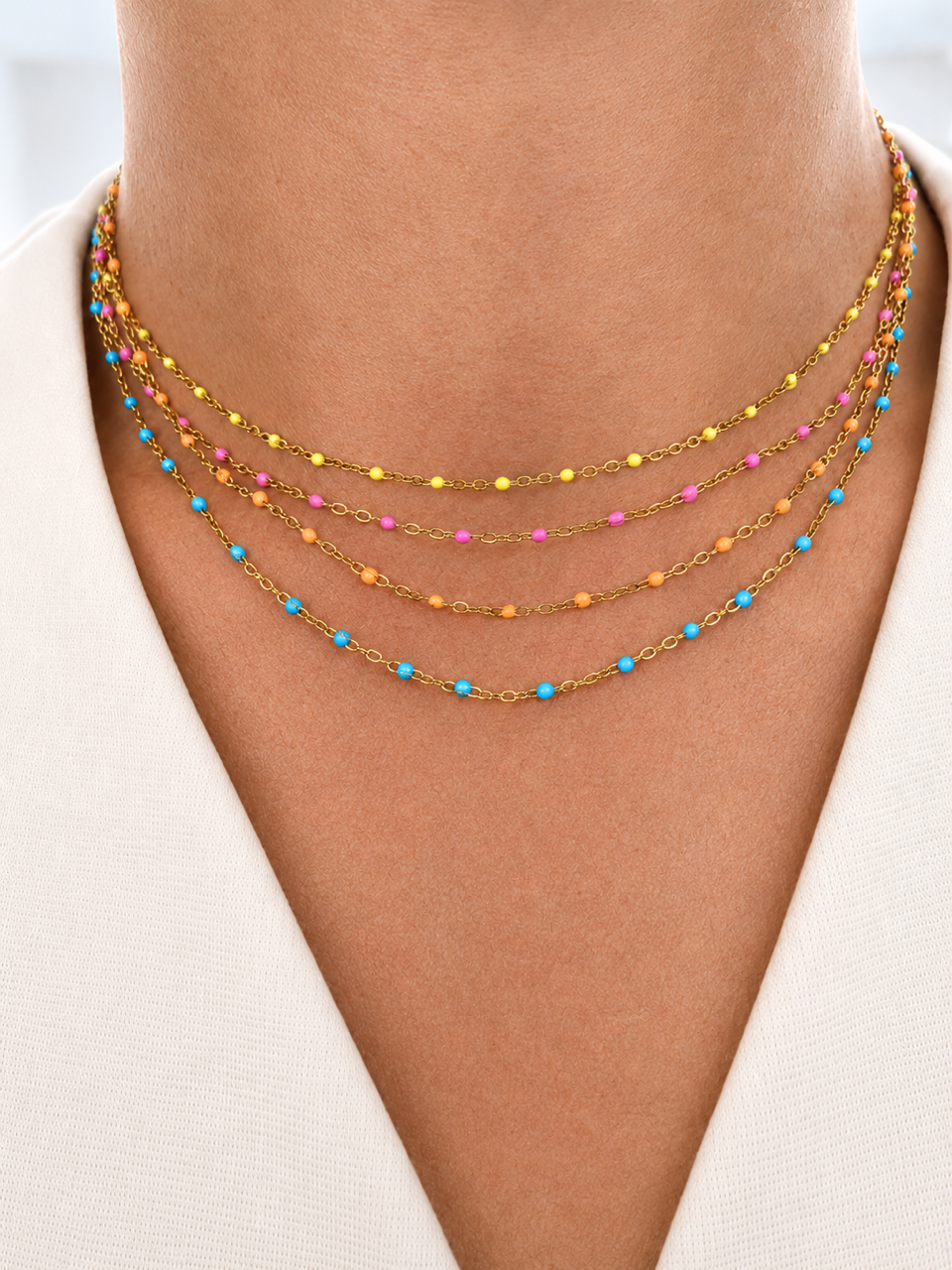 Collier LILY couleurs pastel