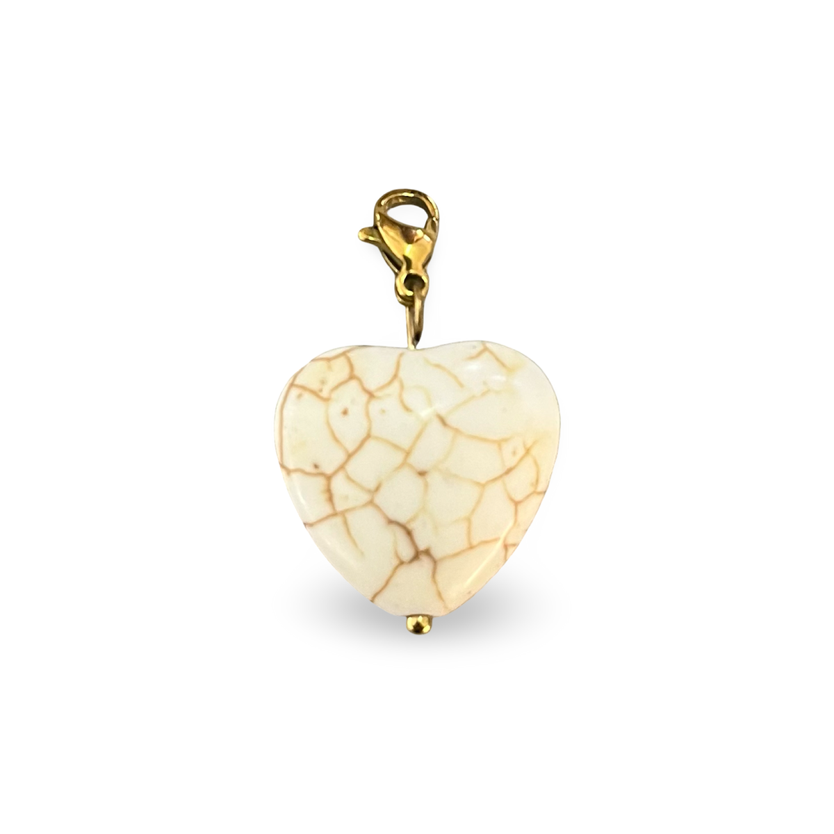 Charm coeur nervuré