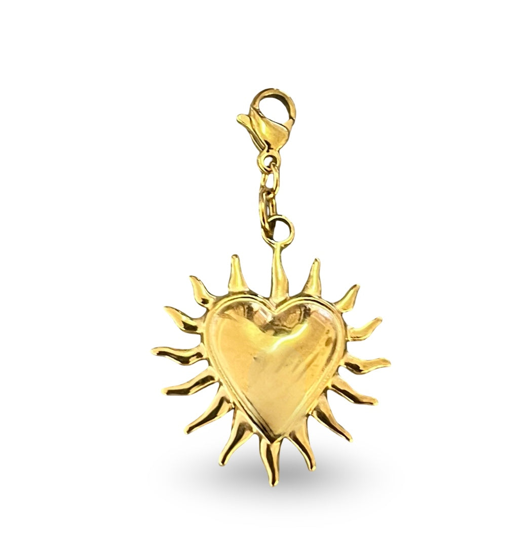 Charm coeur flamboyant