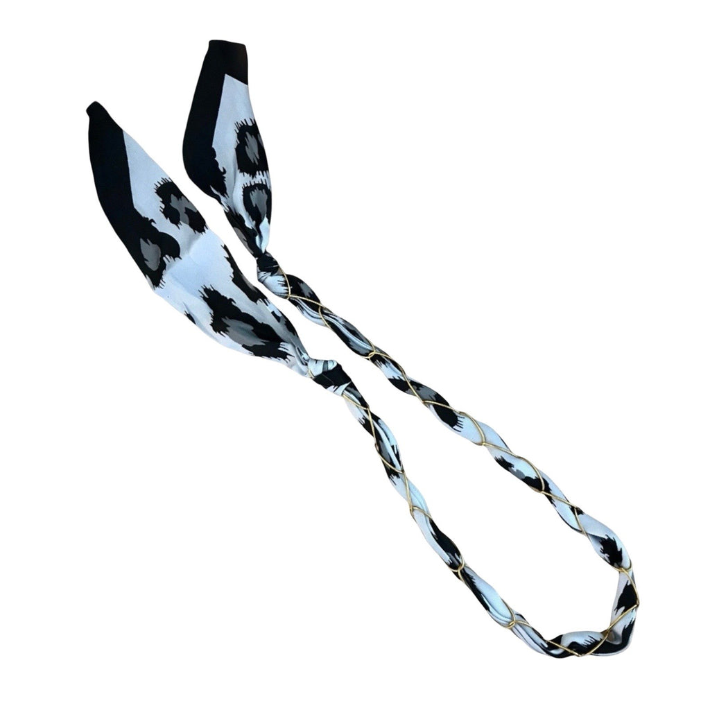 Collier foulard léopard coloré