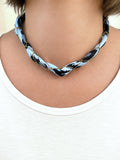 Collier foulard léopard coloré