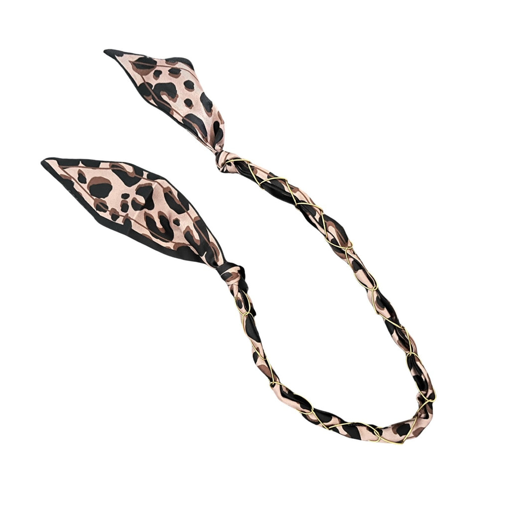 Collier foulard léopard coloré