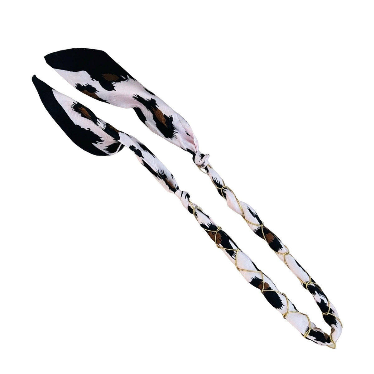 Collier foulard léopard coloré