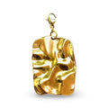 Charm grand rectangle martelé