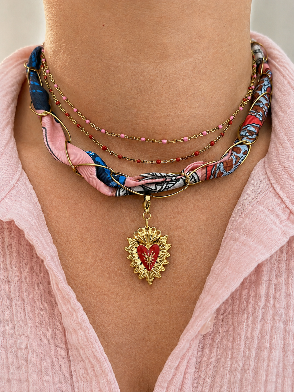 Collier LILY couleurs pastel
