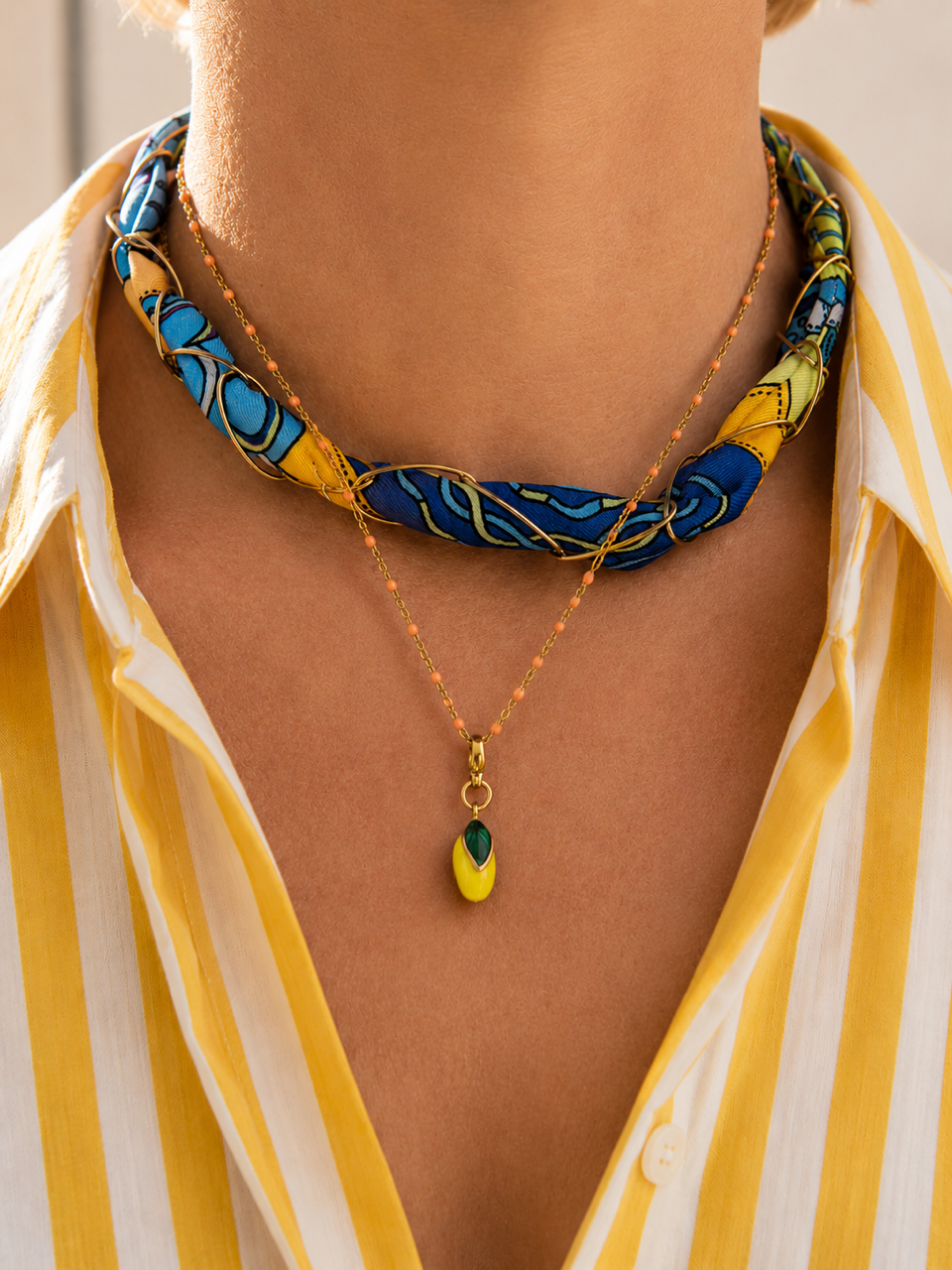 Collier LILY couleurs pastel