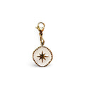 Charm médaille blanche avec étoile