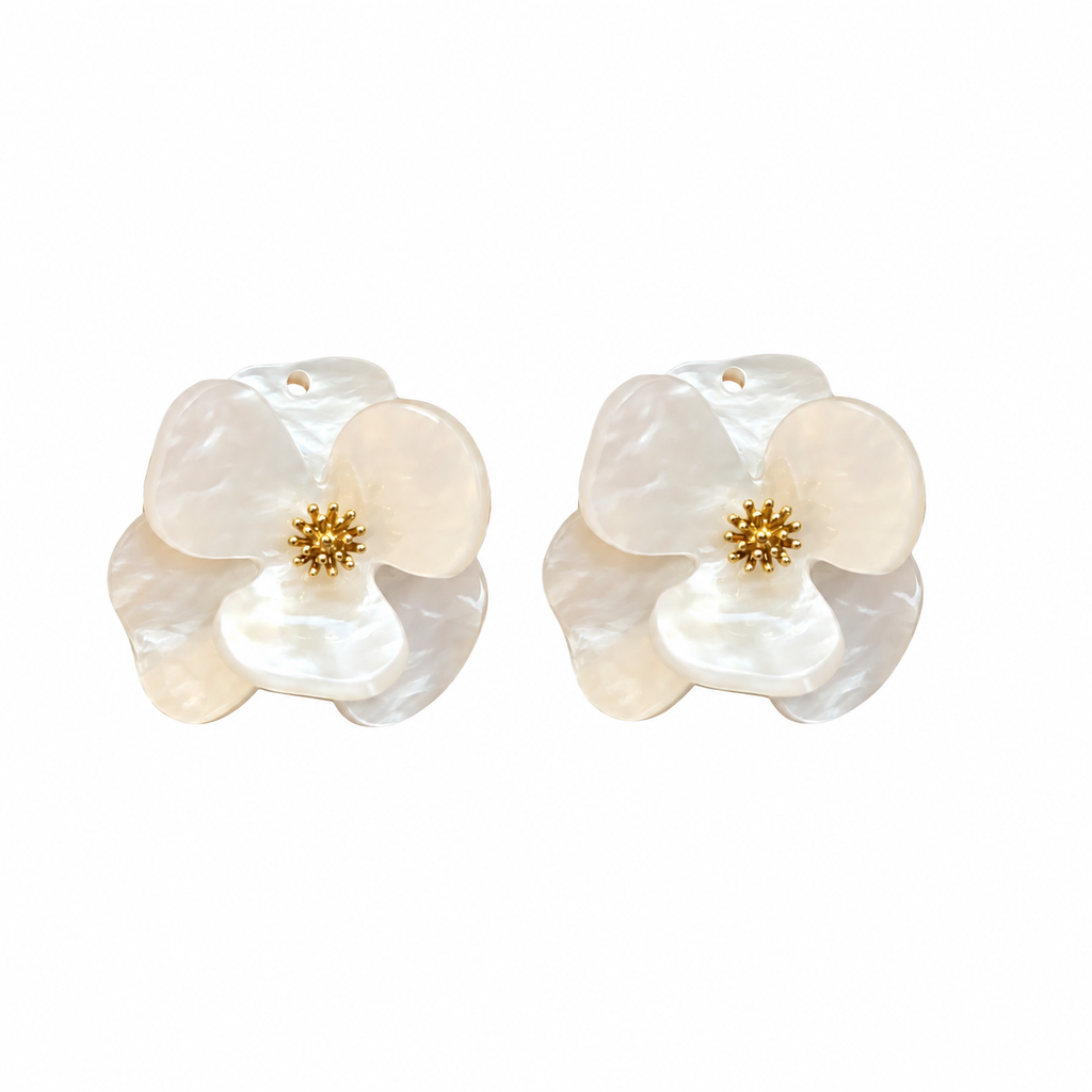 Fleurs interchangeables boucles d'oreilles CONSTANCE